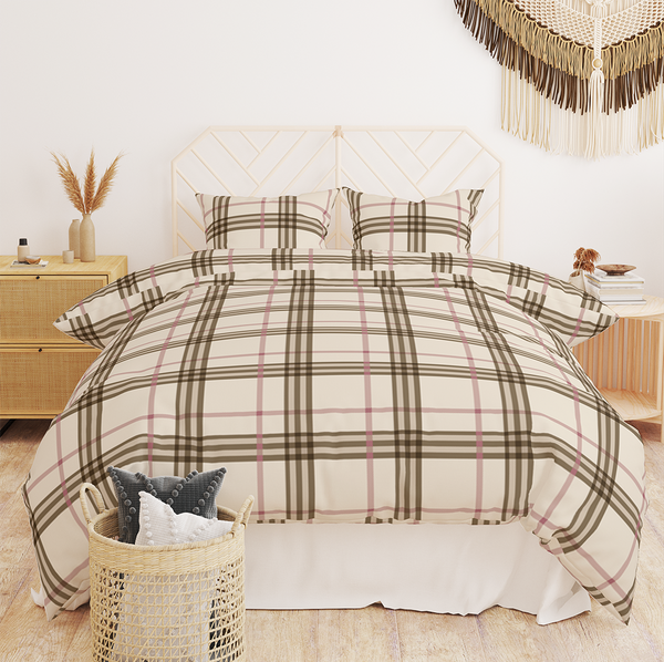 Duvet Covers - Brown plaid seamless pattern - m10087