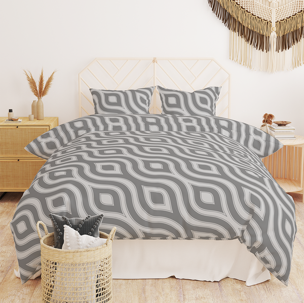 Duvet Covers - Seamless pattern gray background -m10032
