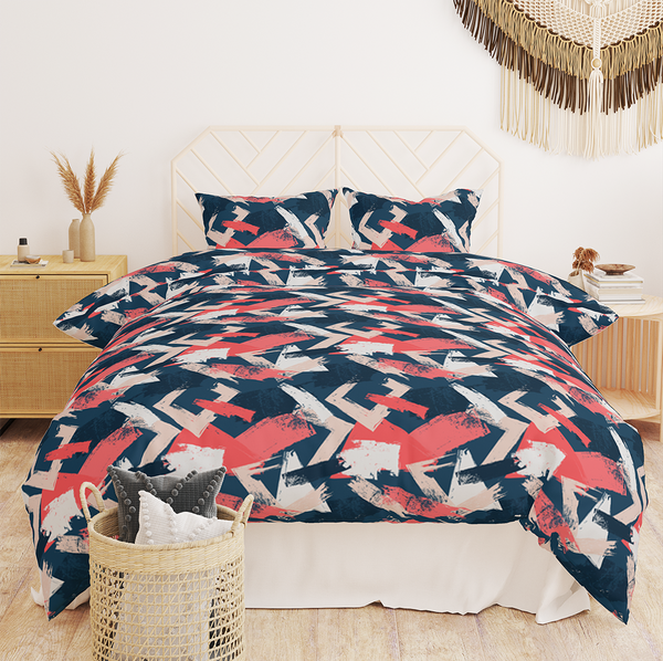 Duvet Covers - Abstract brush strokes in different colors pattern -m10040