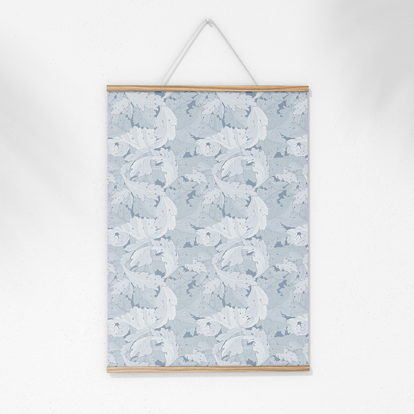Wall Hanging - Seamless pattern gray and blue background -m10033