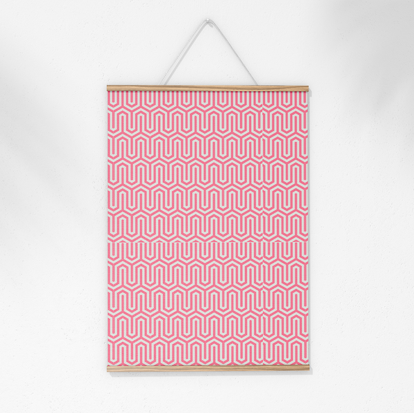 Wall Hanging - seamless patterns - Rose Pink - Antique White - M10105