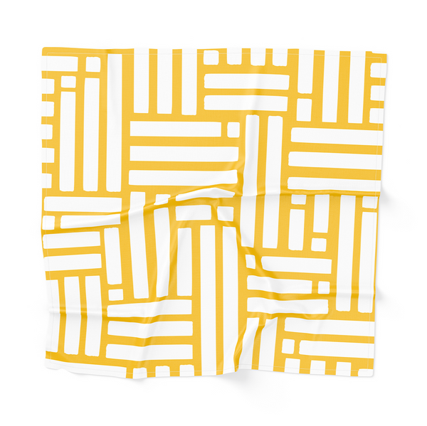 Cocktail Napkins -  Minimal elegant line brush stroke shapes and line in nude colors Deep Yellow and  white -m10018