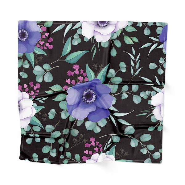 Cocktail Napkins - Beautiful white and purple floral seamless pattern - M10115