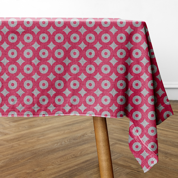 Rectangular Tablecloths - Simple background with geometric elements - colors - Radical Red - Gray - m10080