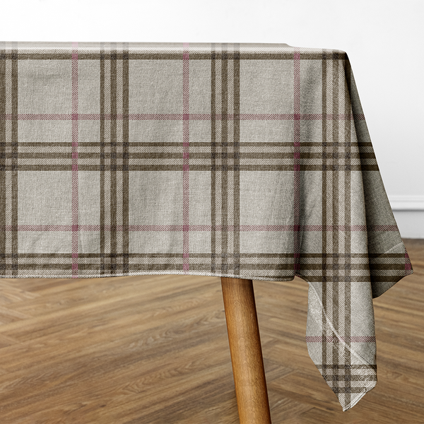 Rectangular Tablecloths - Brown plaid seamless pattern - m10087