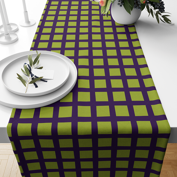 Table Runners - Seamless pattern green - black - M10116