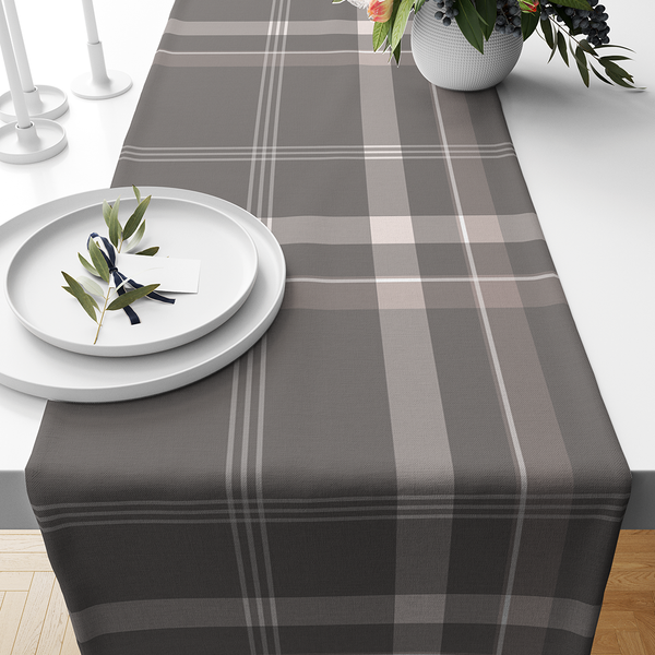 Table Runners - Brown plaid seamless pattern - m10088