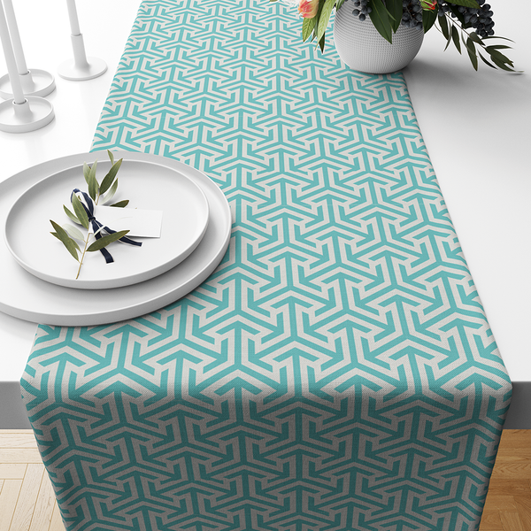 Table Runners - seamless patterns - greenish blue - Antique White - M10104