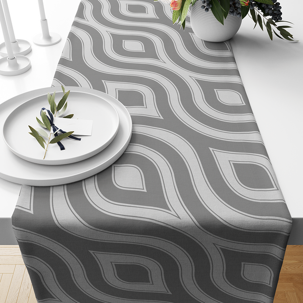 Table Runners - Seamless pattern gray background -m10032