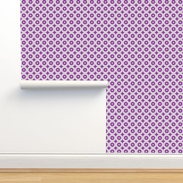 Wallpaper - Simple background with geometric elements - colors - Warm Purple - Gray - m10079