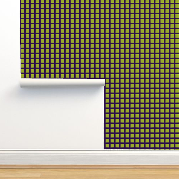 Wallpaper - Seamless pattern green - black - M10116