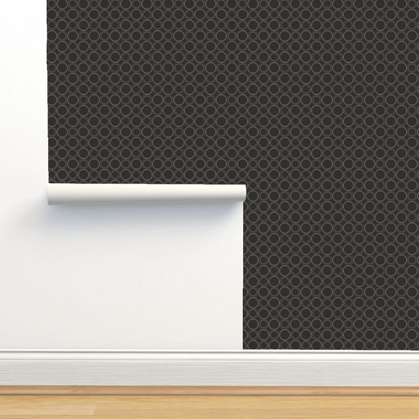 Wallpaper - Seamless geometric pattern beige lines and dark background -m10051