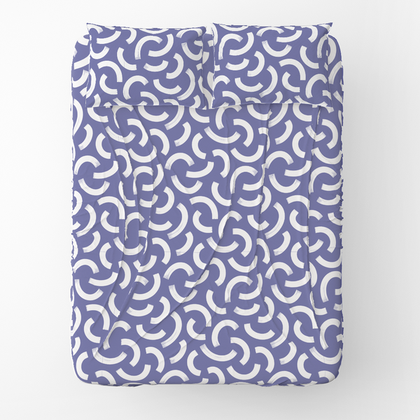 Sheet Set -  Minimal elegant line brush stroke shapes and line in nude colors Blue and  white -m10021