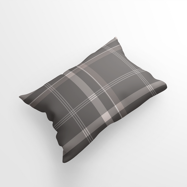 Standard Pillow Shams -Brown plaid seamless pattern - m10088