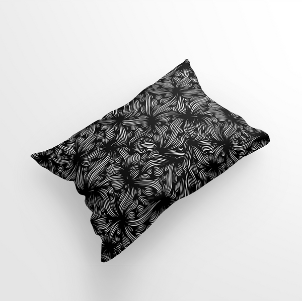 Standard Pillow Shams -Seamless pattern - black - gray - white -m10100
