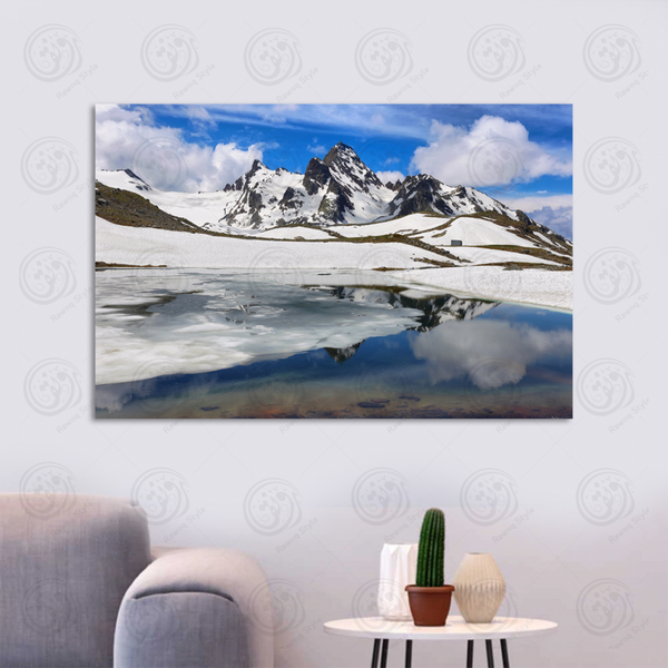 Snowy mountain painting - E1PR-17321
