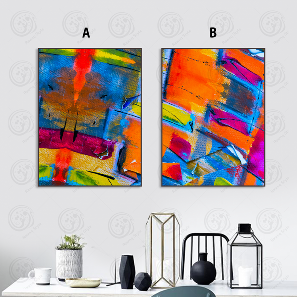 Abstract art paintings in multiple colors - E2PR-20473