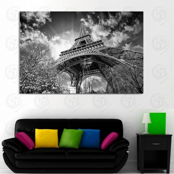Eiffel Tower and Paris sky art painting - E1PR-10728